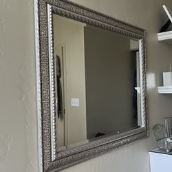 Detailed Silver Mirror