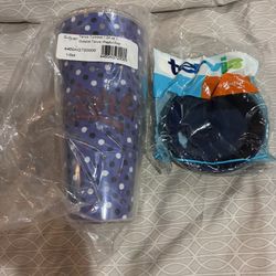 Thirty One Playful Pop Tervis 24oz W/Matching Lid NWT