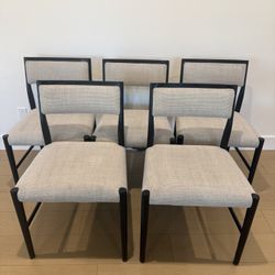 Mika Gray & Black Dining Chairs $550