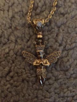 10kt Necklace and charm