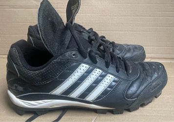 Adidas Men’s Baseball Cleats Black & White U S Size 7.5 in good condition