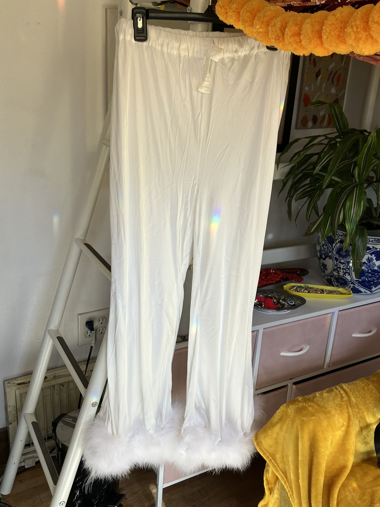 SLEEPER Brand PJ pants OSTRICH FEATHER LINED