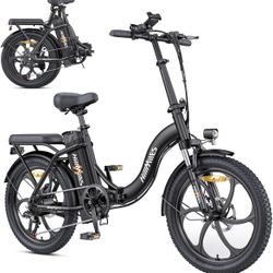 ENGWE MTB MilePort 1 Adult Electric Bike, 36V 13AH Removable Battery 250w Motor With 20‘*3.0’ Fat Tire Folding Electric Bike, Speed 25km/h Range Up To
