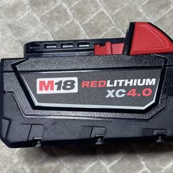 Milwaukee M18 RedLithium  4.0Ah battery Price is firm 