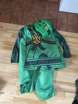 Lego Ninjago Costume Boys Size 12-14 Green Minifigure