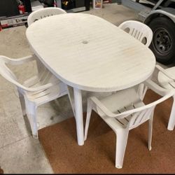 Oval Table With 4 Chairs