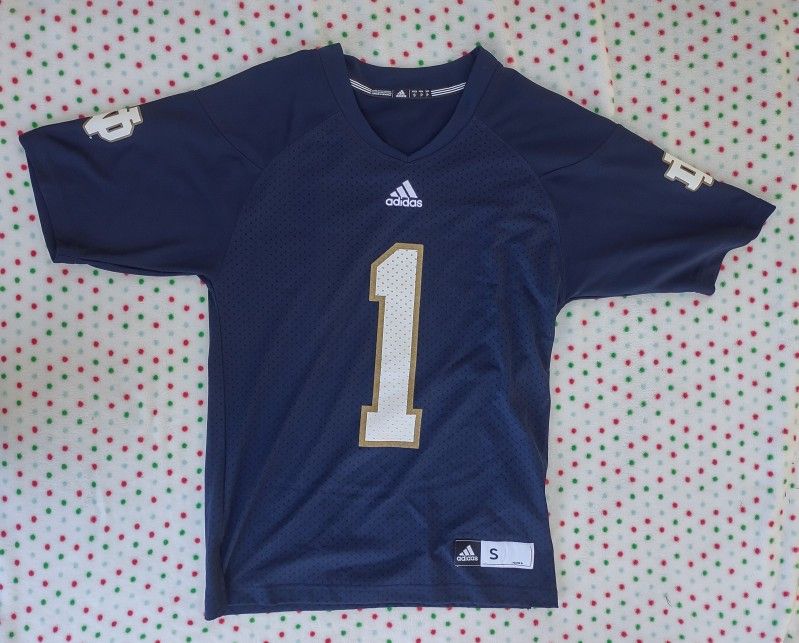 Notre Dame Fighting Irish #1 Adidas Logo Throwback Football Jersey Size Small