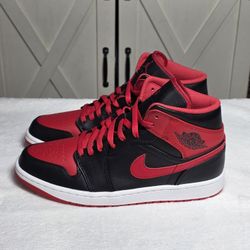 Jordan Air Jordan 1 Mid Alternate Bred Black/Fire Red/White DQ8426-060 Men
