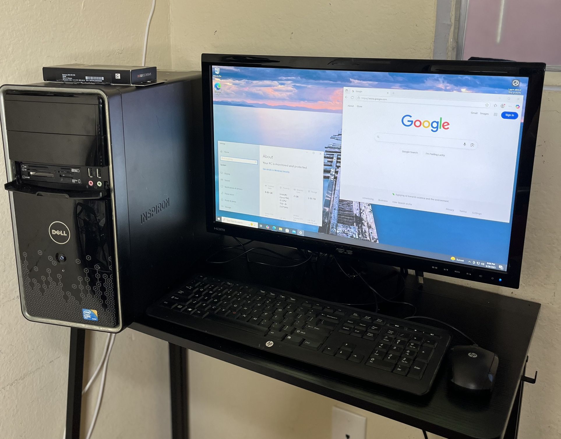 ๐ป Dell i5 Desktop Bundle โ SSD + 2TB HDD, 1080p Monitor, Win 10 Pro โ
