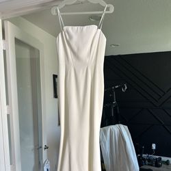 Jill Stuart Size 6 White Floor Length Dress