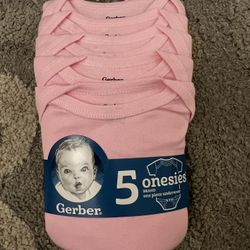 Blank Pink Baby Onesies