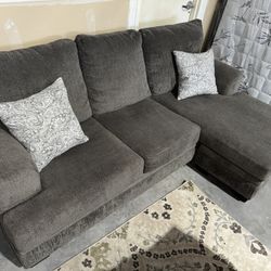 Free Delivery* Dark Gray Sofa Reversible Chaise