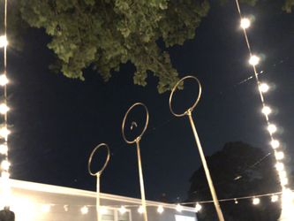 Harry Potter Party Quidditch Rings w/ a Golden Snitch