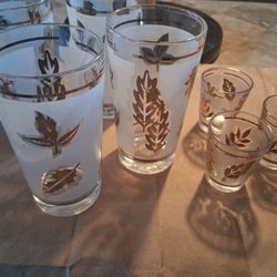 6 Vasos De 8 Onzas Y 3 De  Una Onza, Libby ,clásicos, Usados Como Nuevos 