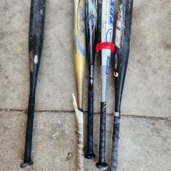 Aluminum Baseball Batts Lot of 5 "Still in Usable Condition "