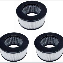 Nispira True HEPA Replacement Filter for CVS Health Desktop Air Purifier 3-in-1 True HEPA Activated Carbon, 3 Packs