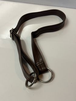 dark brown adjustable leather shoulder strap