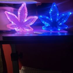 Resin Weed Astray  Light Led Any Color U Want  Pink And Blue 