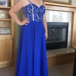 Royal blue Special Occasion Dress / prom Dress Size Xl