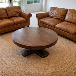Real leather couch/loveseat. Can deliver with deposit. Can sell together or separate.