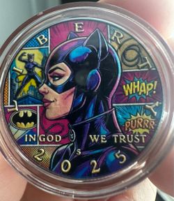 2025 Catwoman Comic Art Colorized Coin JKF 1/2 Dollar