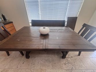 Brown kitchen table