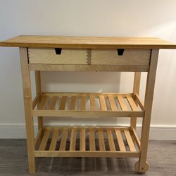 IKEA Wood Table / Kitchen Cart 