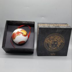 Vintage Versace Rosenthal Medusa Porcelain Christmas Ornament