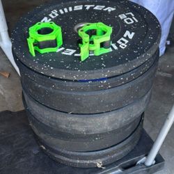 190 Lbs Of Olympic Bumper Plates Set