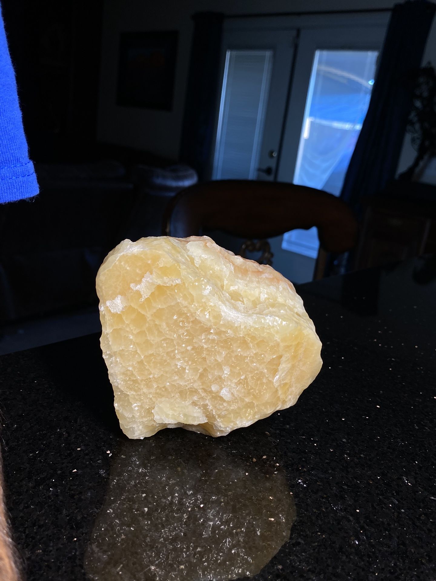 VLarge Authentic Orange / Red Calcite Infused Crystal