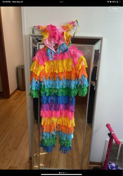 Rainbow Piñata Halloween Costume size 5/6 NEW