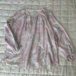 Women’s Silk Blend Snake Print Blouse