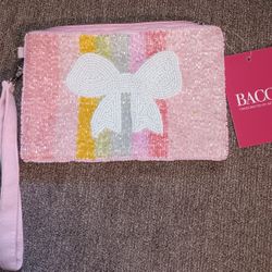 New Never Used Beaded Make Up Bag