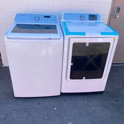 New Samsung Top Load Washer And Gas Dryer Set 