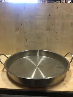 21" Large Stainless Steel Comal Griddle pan Cooking Grill Fry Tray