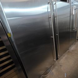 72" GE MONOGRAM COLUMNS REFRIGERATOR AND FREEZER STAINLESS STEEL 