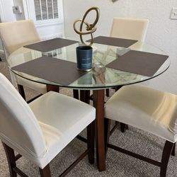 Glass Dining Table Set 