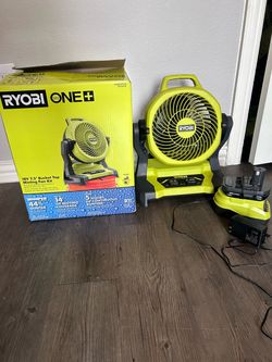 ONE+ 18V Cordless 7-1/2 in. Bucket Top Misting Fan Kit with 1.5 Ah Battery and Charger