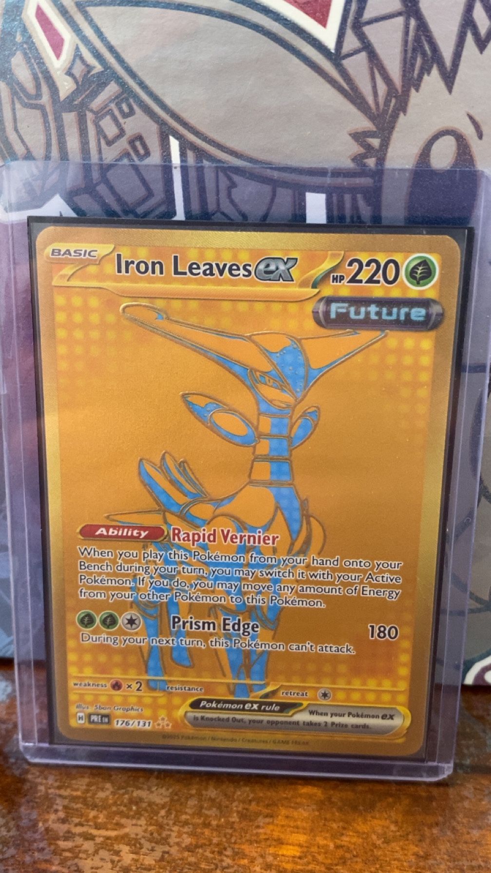 Pokemon Prismatic Evolutions Ultra Rare Iron Leaves EX SIR