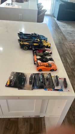 Hot wheels and pre built legos