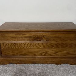 Brown Cedar Wood Chest