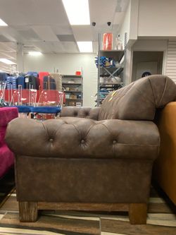 Brown Tufted Chesterfield Sofa Extra 20% OFF!!!
