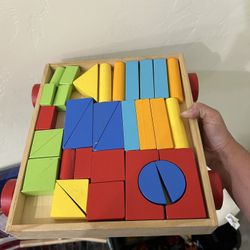 Wooden Blocks On Wheels