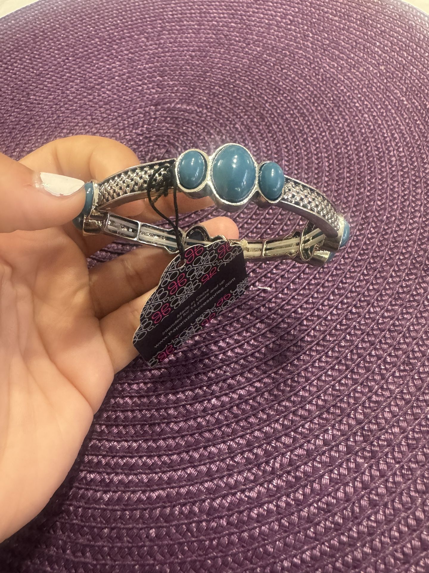blue/silver bracelet