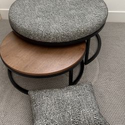 Round Ottoman/Coffee Table