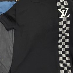 Men’s Louis Vuitton Short Sleeve Black Knit Shirt Size M