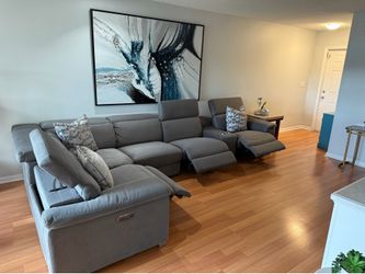 Sofa sectional declinable gris