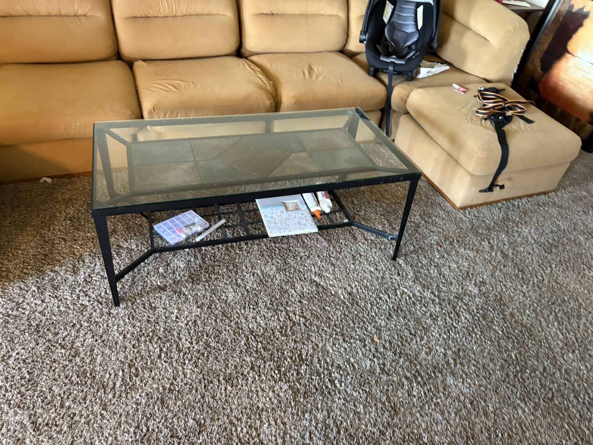 Glass End Table