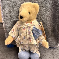 Vintage Muffy Vanderbear "THE PAJAMA GAME" BLUE Plush NABCO 