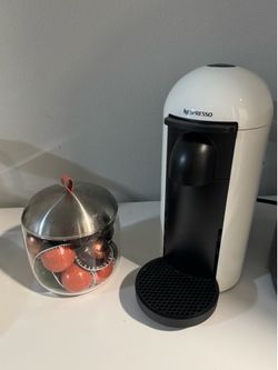 Nespresso VertuoPlus + Capsule Holder + Many Pods Included